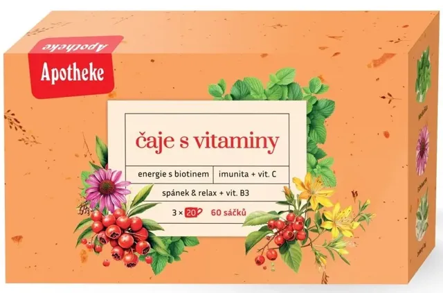 Apotheke dárková kolekce soubal Čaje s vitamíny 3 x 20 x 1,5 g