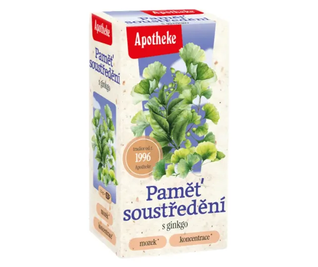 Apotheke Paměť soustředění s ginkgo čaj 20x1.5g