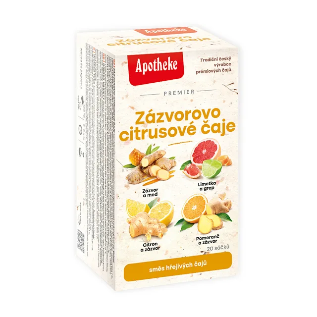 APOTHEKE Premier zázvorovo citrusové čaje 20 sáčků