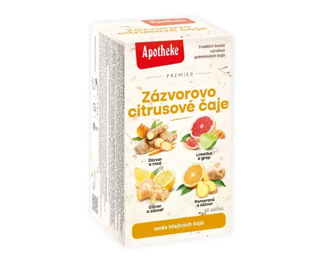 Apotheke Zázvorovo citrusové čaje 4v1 20 x 2 g
