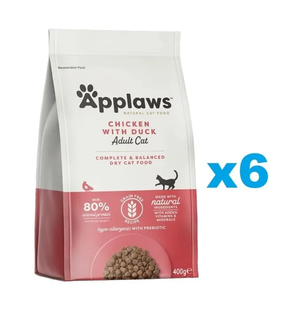 APPLAWS Cat Adult Chicken &amp; Duck 2,4 kg (6x400 g)
