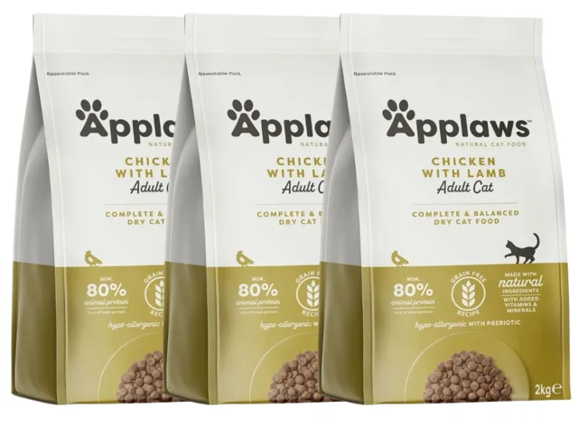 APPLAWS Cat Adult Chicken and Lamb 6 kg (3x2 kg)