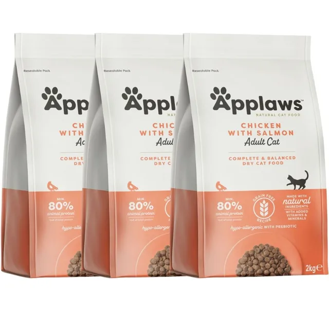 APPLAWS Cat Adult Chicken and Salmon 6 kg (3x2 kg)