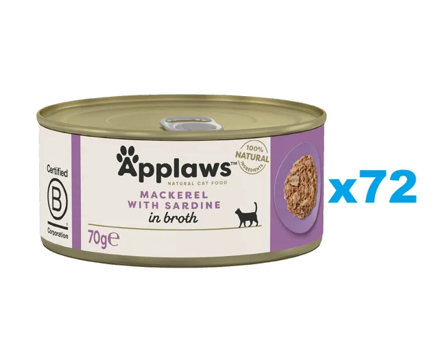 APPLAWS Cat Adult Makrela a sardinky 72x70 g