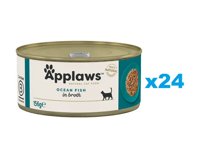 APPLAWS Cat Adult Mořské ryby ve vývaru 24x156 g