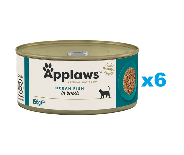 APPLAWS Cat Adult Mořské ryby ve vývaru 6x156 g