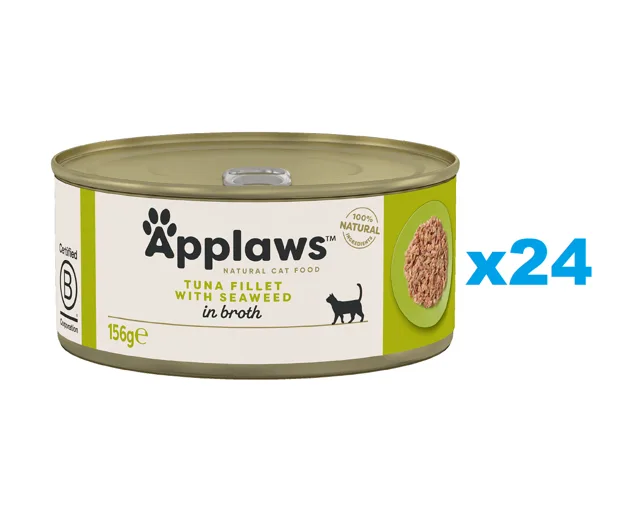 APPLAWS Cat Adult Tuňák a mořské řasy ve vývaru 24x156 g