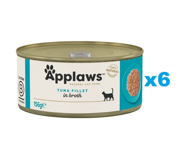 APPLAWS Cat Adult Tuňák ve vývaru 6x156 g