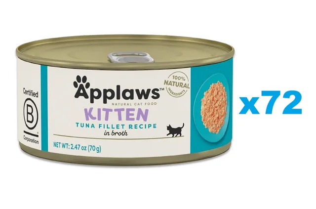 APPLAWS Cat Kitten Tuňák ve vývaru 72x70 g