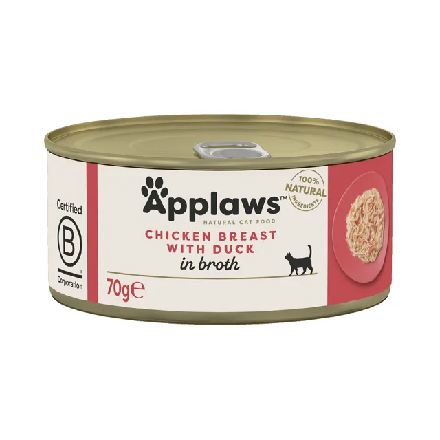 APPLAWS Cat konzerva kuřecí prsa &amp; kachna 70 g