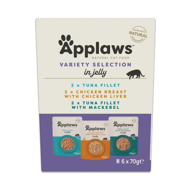 APPLAWS Cat Mix 6x70g Degustační multipack mix příchutí v kapsičkách v želé pro kočky