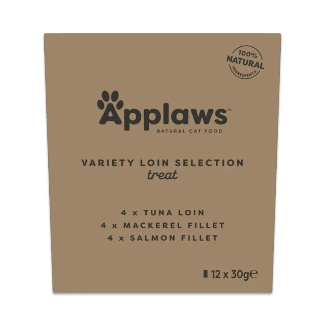 APPLAWS Cat Multipak 12x30g s mixem pamlsků z filé a kousků masa pro kočky