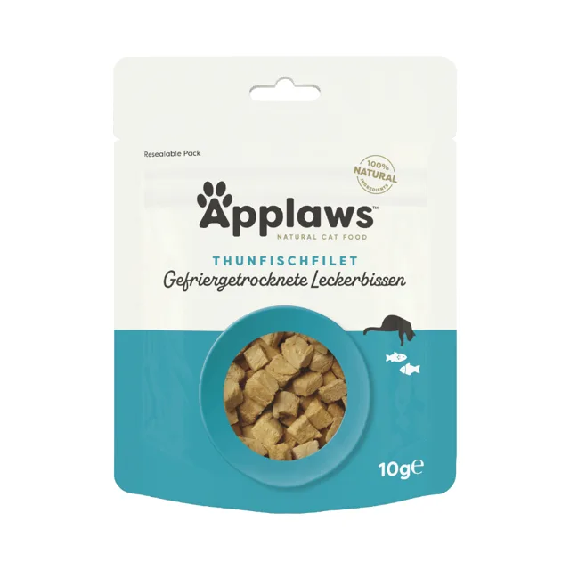 Applaws Cat Natural mrazem sušené pochoutky z tuňákových filetů - výhodné balení: 3 x 10 g