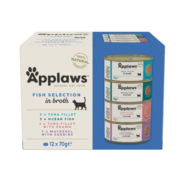 APPLAWS Cat Tin Multipack Fish Collection 12 x 70g