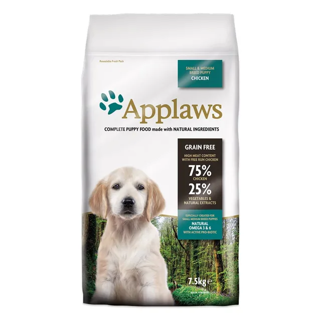 APPLAWS Dog Puppy Small Medium Breed Chicken 7,5 kg