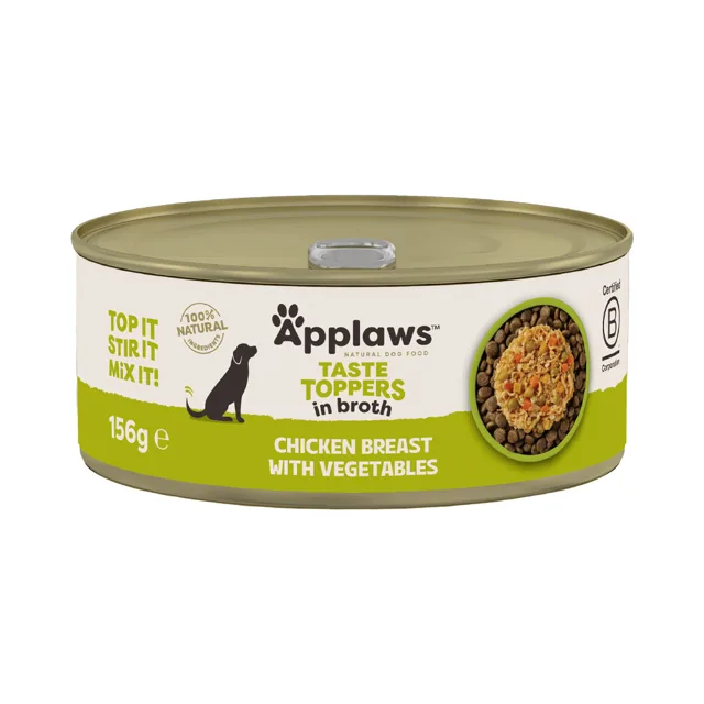 Applaws Dog Taste Toppers in Broth Kuře se zeleninou konzerva 156 g