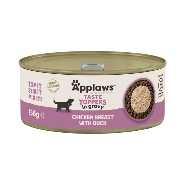 Applaws Dog Taste Toppers in Gravy Kuře s kachnou konzerva 156 g