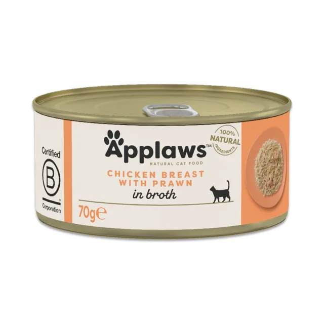 Applaws konzervy 12 x 70 g - kuřecí prsa s krevetami