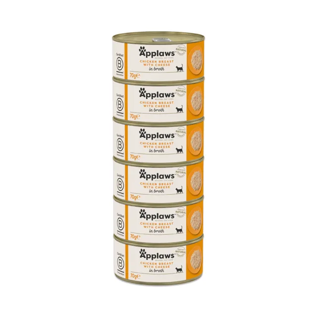 Applaws konzervy 12 x 70 g - kuřecí prsa se sýrem