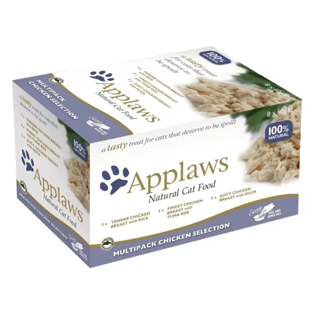 APPLAWS miska POT Cat 8 x 60g MultiChicken - Kuřecí výběr