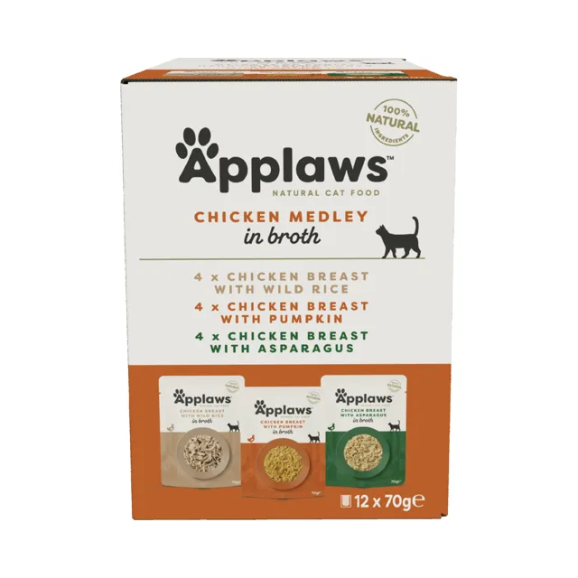 Applaws Pouch in Broth 12 x 70 g - 3 druhy (rybí výběr) 12 x 70 g