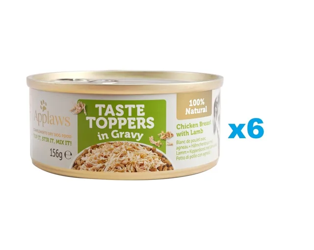 APPLAWS  Taste Topper Kuřecí prsa a jehněčí v omáčce 6x156 g