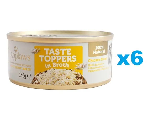 APPLAWS Taste Toppers Kuřecí prsa ve vývaru 6x156 g