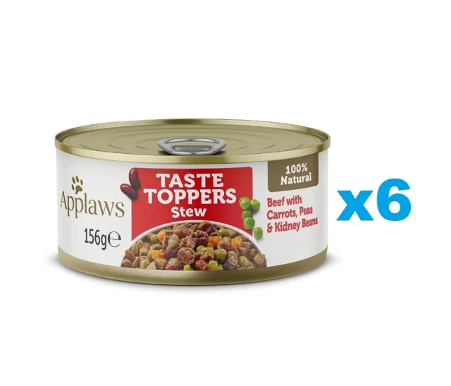 APPLAWS Taste Toppers Stew Hovězí, mrkev a hrášek 6x156 g