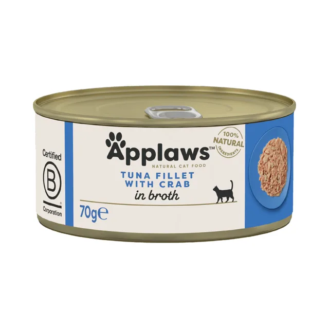 Applaws ve vývaru 6 x 70 g - Tuňák s krabem