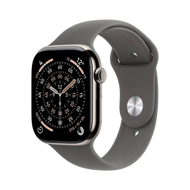 Apple Watch 11 46 mm titan, sportovní řemínek S/M chytré hodinky