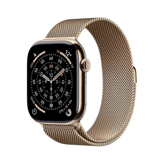 Apple Watch S11 Cell 46mm G.Tit, Gold Milane M/L chytré hodinky