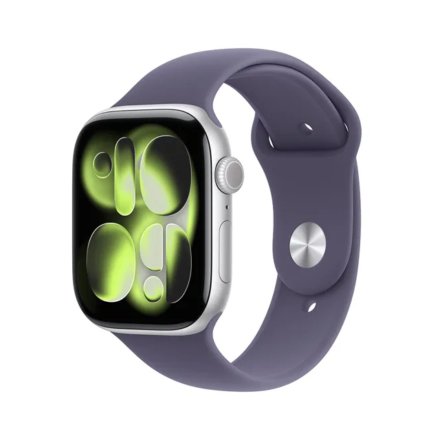 Apple Watch Series 11 42mm Silver, Purple SB, S/M chytré hodinky