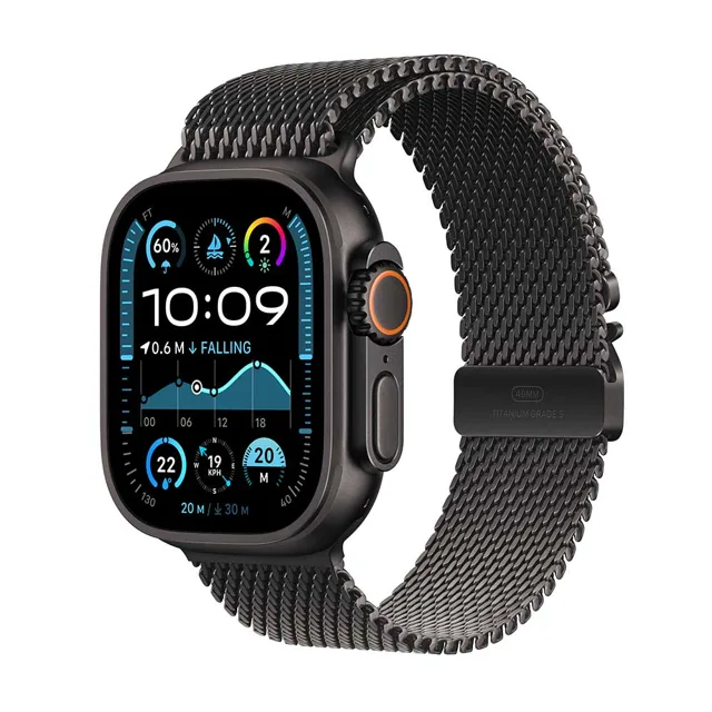 Apple Watch Ultra 2 49mm Black Titan, Bl.Tit.Mil,S chytré hodinky