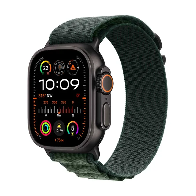 Apple Watch Ultra 2 49mm Black Titan, Green Alpi,M chytré hodinky