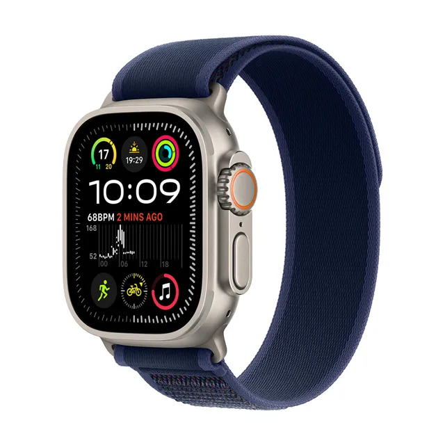 Apple Watch Ultra 2 49mm Natur Tit, Blue Trail,S/M chytré hodinky