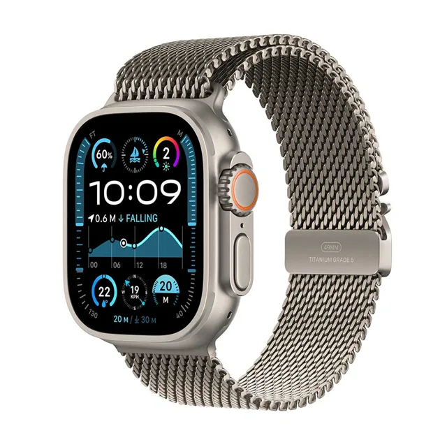 Apple Watch Ultra 2 49mm Natur Titan, Nat.Ti.Mil,S chytré hodinky