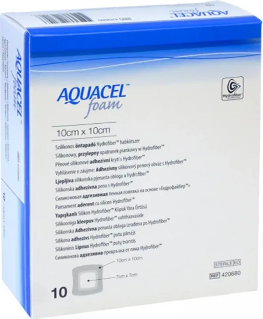 Aquacel Foam Krytí adhezivní 10 x 10cm 10 ks