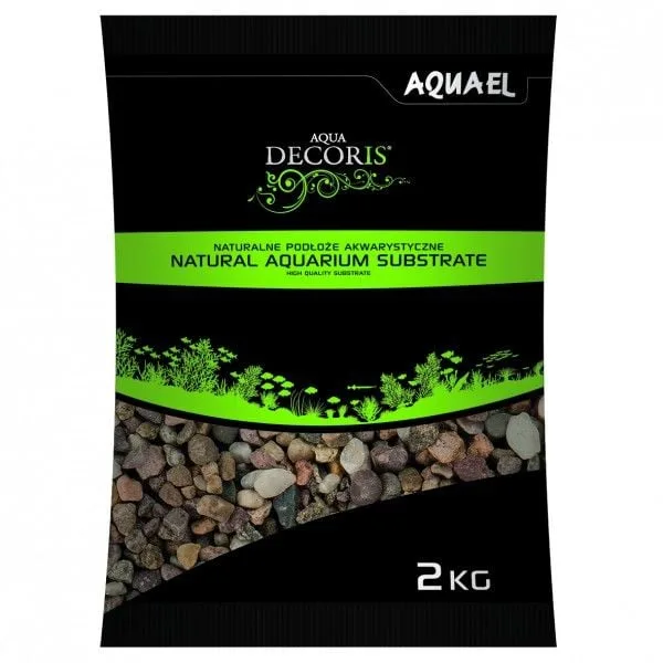 AQUAEL štěrk přírodní vícebarevný 1,4-2 mm 2kg
