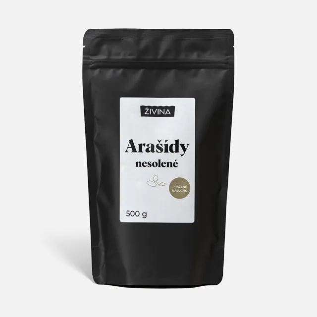 Arašídy nesolené 500 g  pražené nasucho