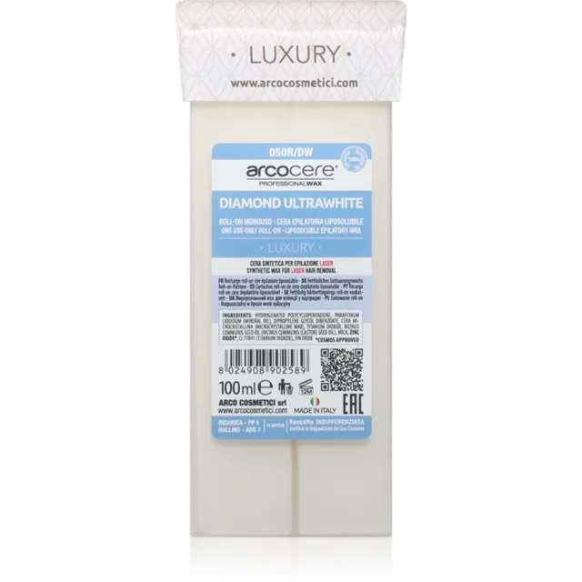 Arcocere Luxury Diamond Ultrawhite epilační vosk roll-on 100 ml