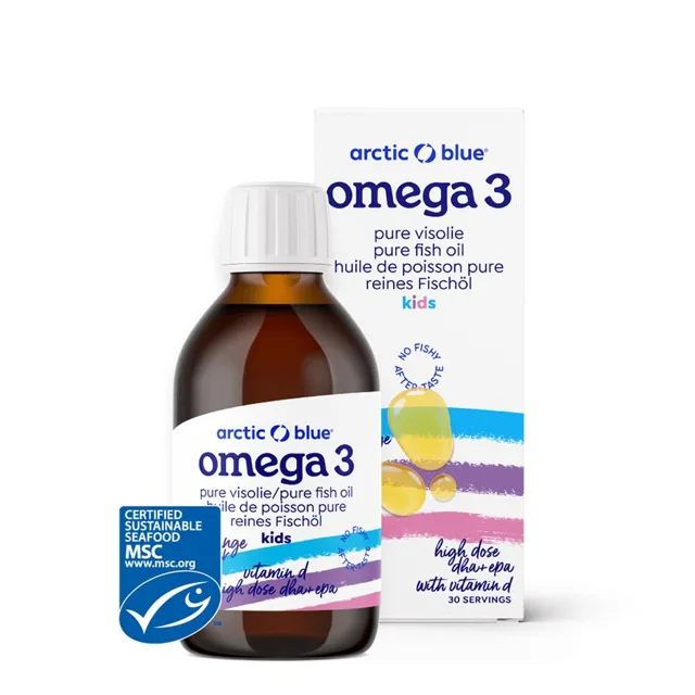 Arctic Blue Kids Omega 3, 450 mg DHA, 380 mg EPA, Vitamin D 400 IU, 150 ml