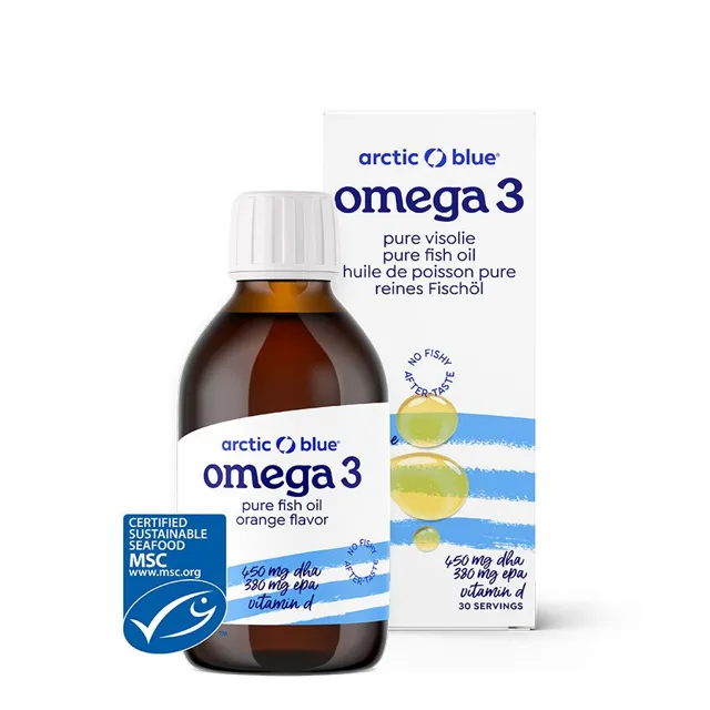 Arctic Blue Omega 3, 450 mg DHA, 380 mg EPA, Vitamin D 400 IU, 150 ml