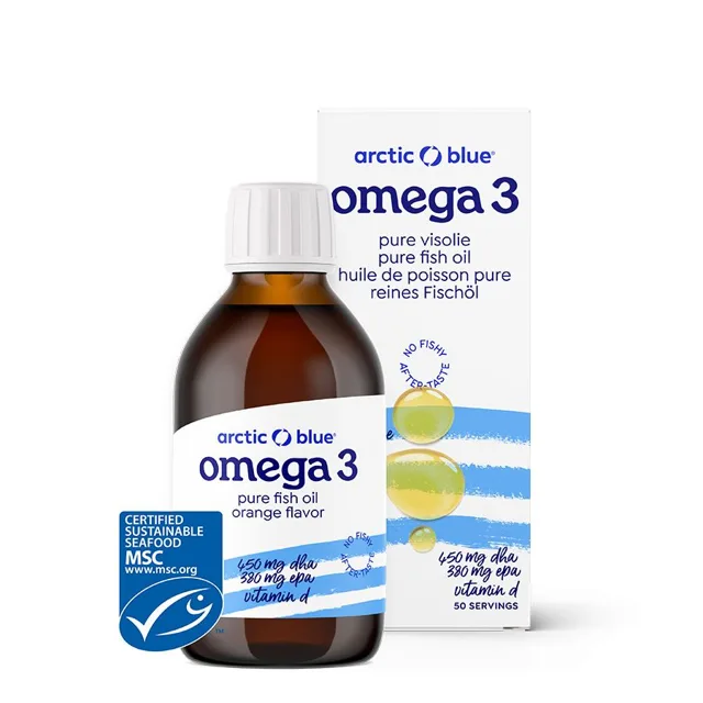 Arctic Blue Omega 3, 450 mg DHA, 380 mg EPA, Vitamin D 400 IU, 250 ml