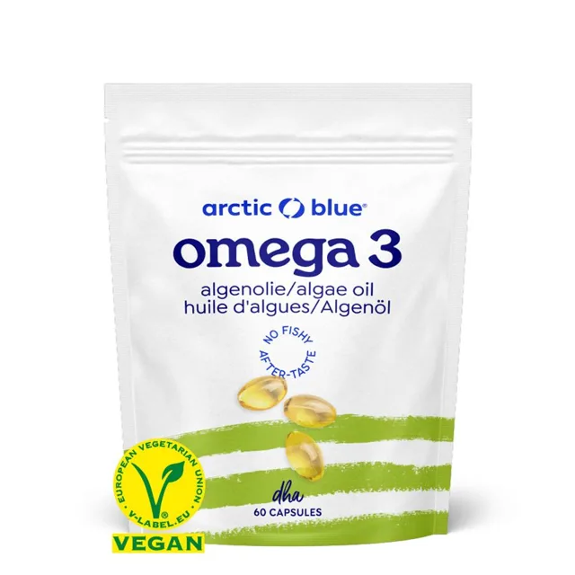 Arctic Blue Vegan Omega 3 Algae, 250 mg DHA, 60 kapslí