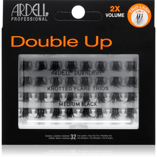 Ardell Double Up Trios 2xVolume trsové nalepovací řasy Medium 32 ks