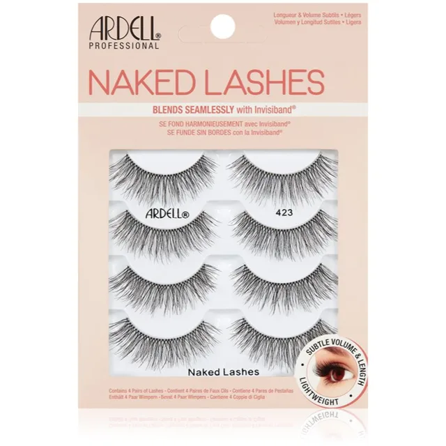 Ardell Naked Lashes Multipack nalepovací řasy velké balení typ 423 4 pár
