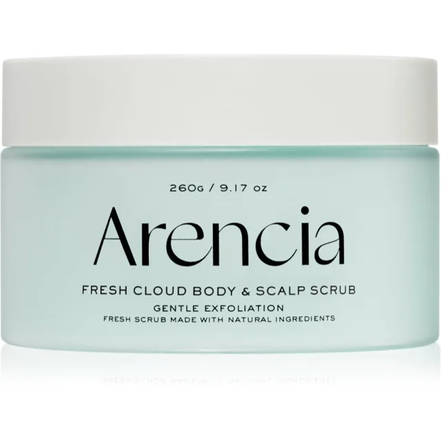 Arencia Fresh Cloud French Mint & Lily jemný peeling na tělo a vlasy 260 g