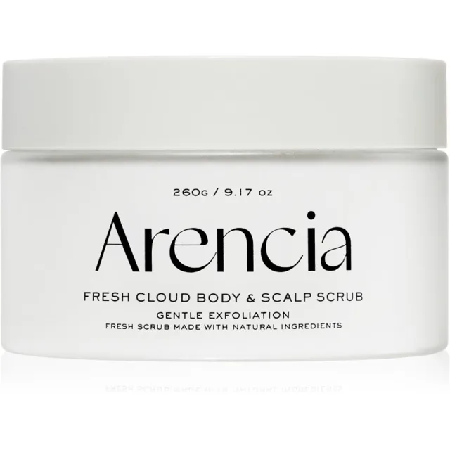 Arencia Fresh Cloud White Tea & Neroli jemný peeling na tělo a vlasy 260 g