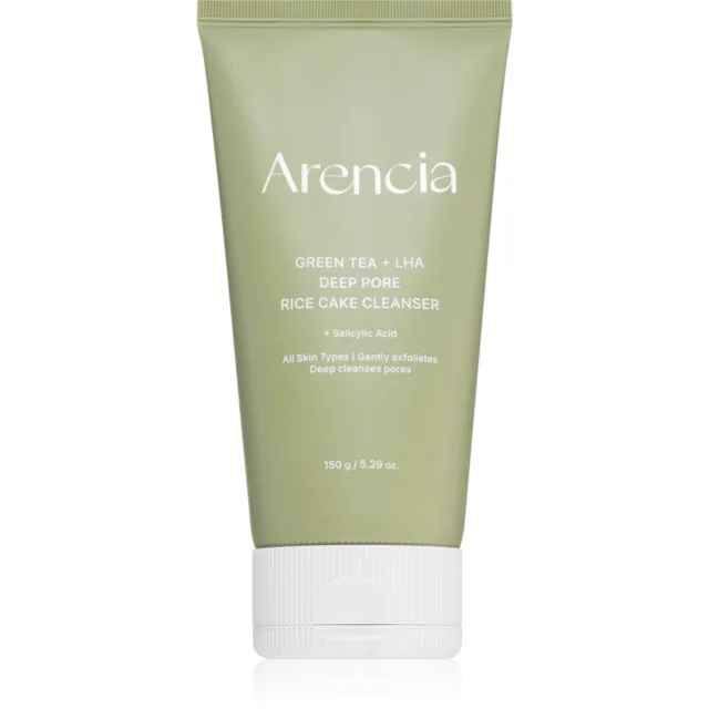 Arencia Green Tea + LHA Deep Pore Rice Cake Cleanser hloubkově čisticí gel s regeneračním účinkem 150 g