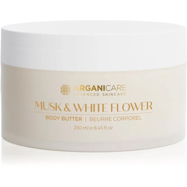 Arganicare Body Butter Musk & White Flower tělové máslo s arganovým olejem 250 ml
